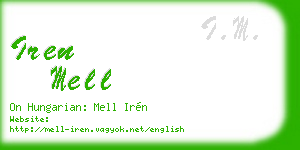 iren mell business card